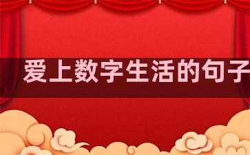 爱上数字生活的句子简短