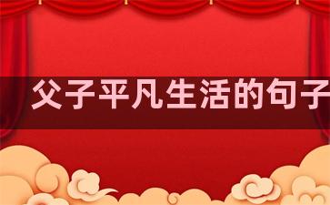 父子平凡生活的句子简短