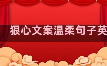 狠心文案温柔句子英文版