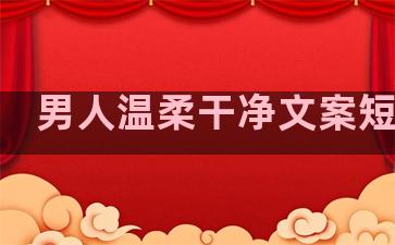 男人温柔干净文案短句子