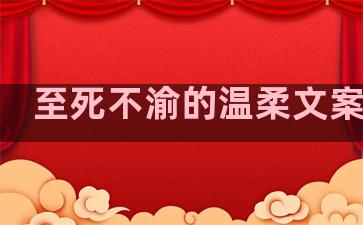至死不渝的温柔文案句子