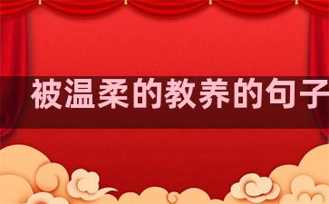 被温柔的教养的句子简短