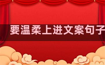 要温柔上进文案句子图片