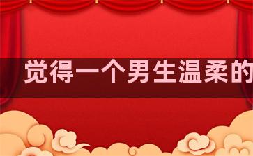 觉得一个男生温柔的句子