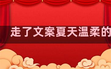 走了文案夏天温柔的句子