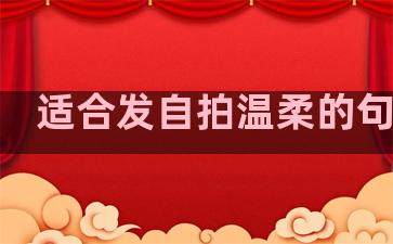 适合发自拍温柔的句子女