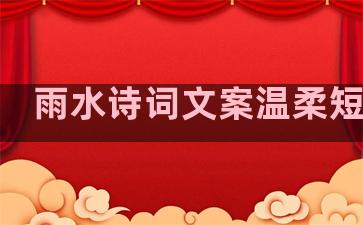 雨水诗词文案温柔短句子