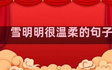 雪明明很温柔的句子摘抄