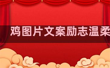 鸡图片文案励志温柔句子